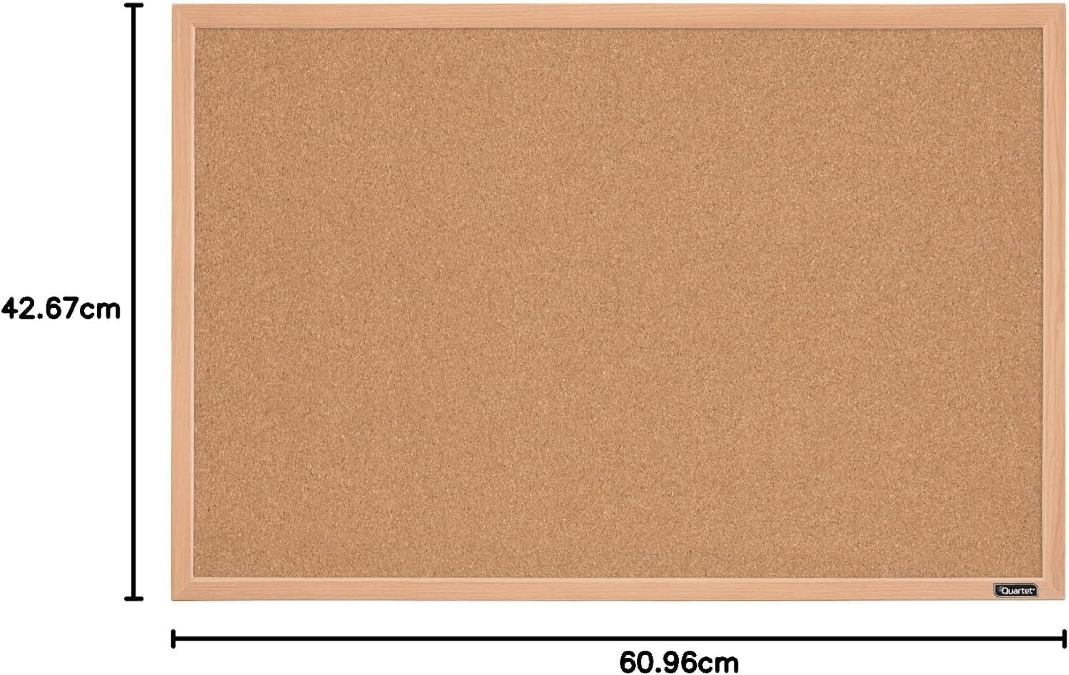 image:imageQuartet 35380342Q Corkboard Framed Bulletin Board 17 x 23 Cork Board Oak Finish Frame Brown