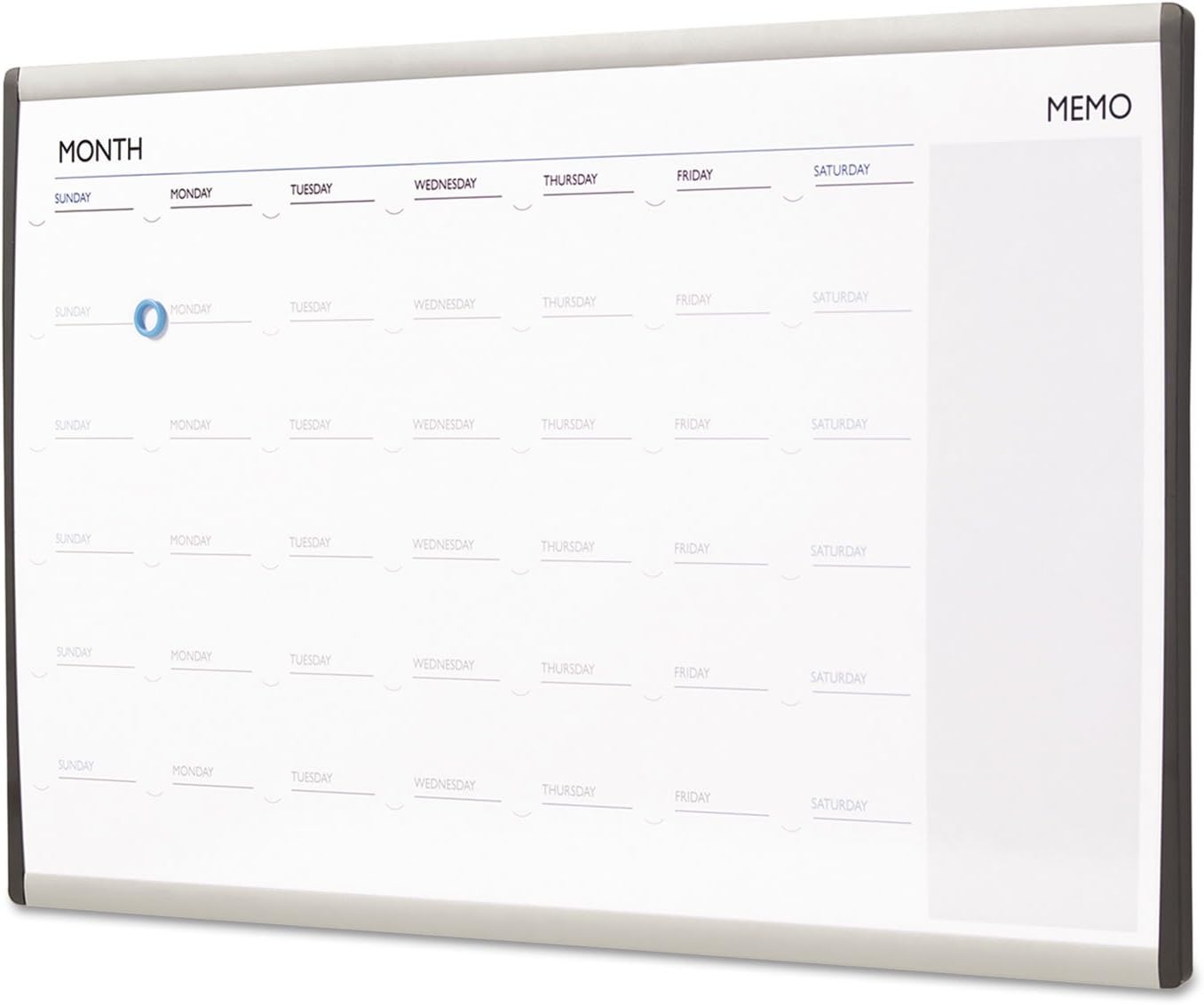 image:imageQuartet Arc Frame Magnetic DryErase One Month Calendar 30 x 18 Inches Aluminum Frame ARCCP3018
