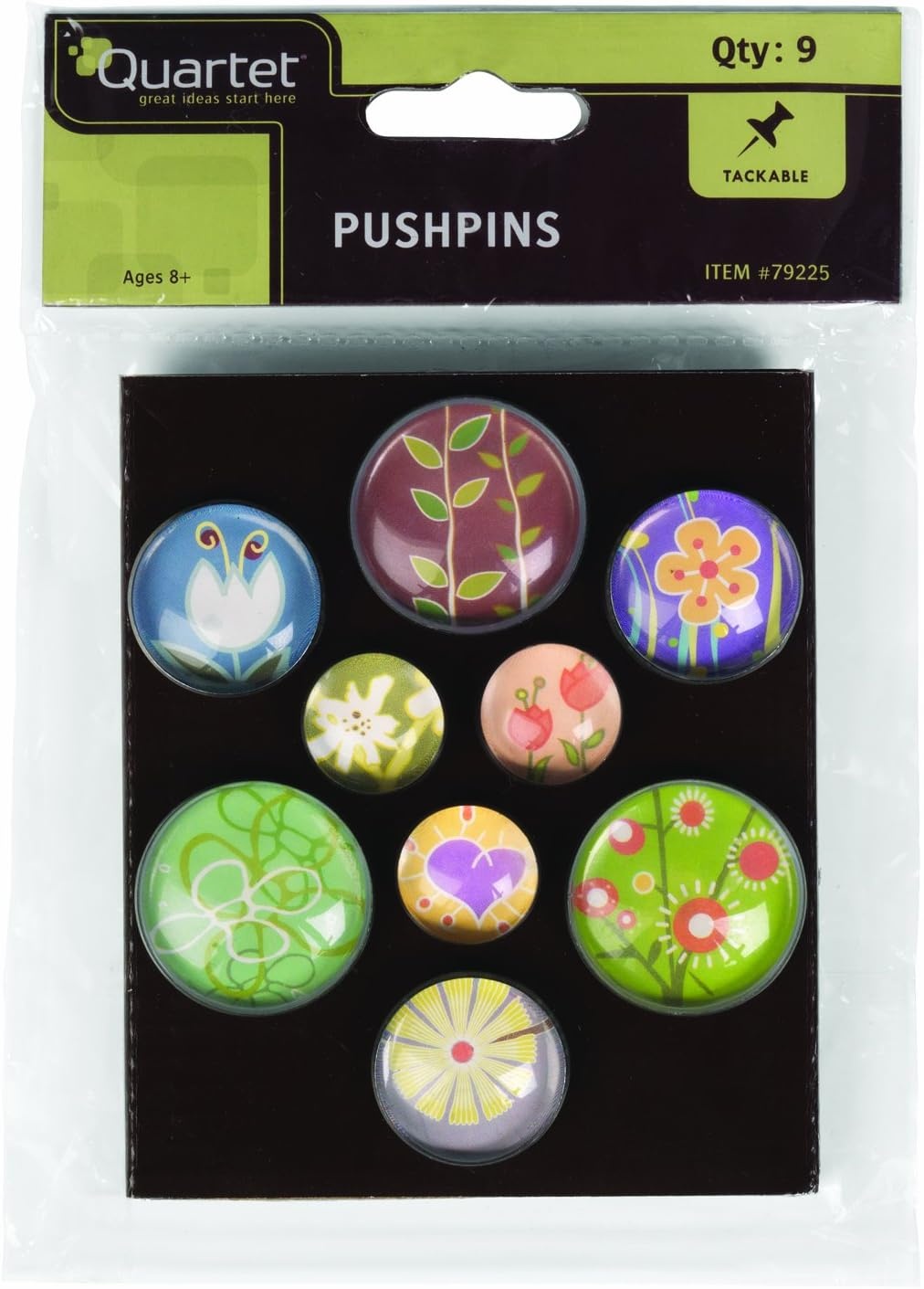image:imageQuartet Bubble Push Pins Assorted Designs 79225