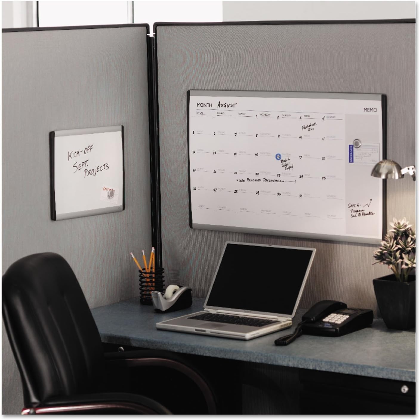 image:imageQuartet Bulletin Board 30 x 18 Corkboard Cubicle Arc Aluminum Frame ARCB301811W x 14H