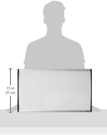 image:imageQuartet Bulletin Board 30 x 18 Corkboard Cubicle Arc Aluminum Frame ARCB301824W x 11H