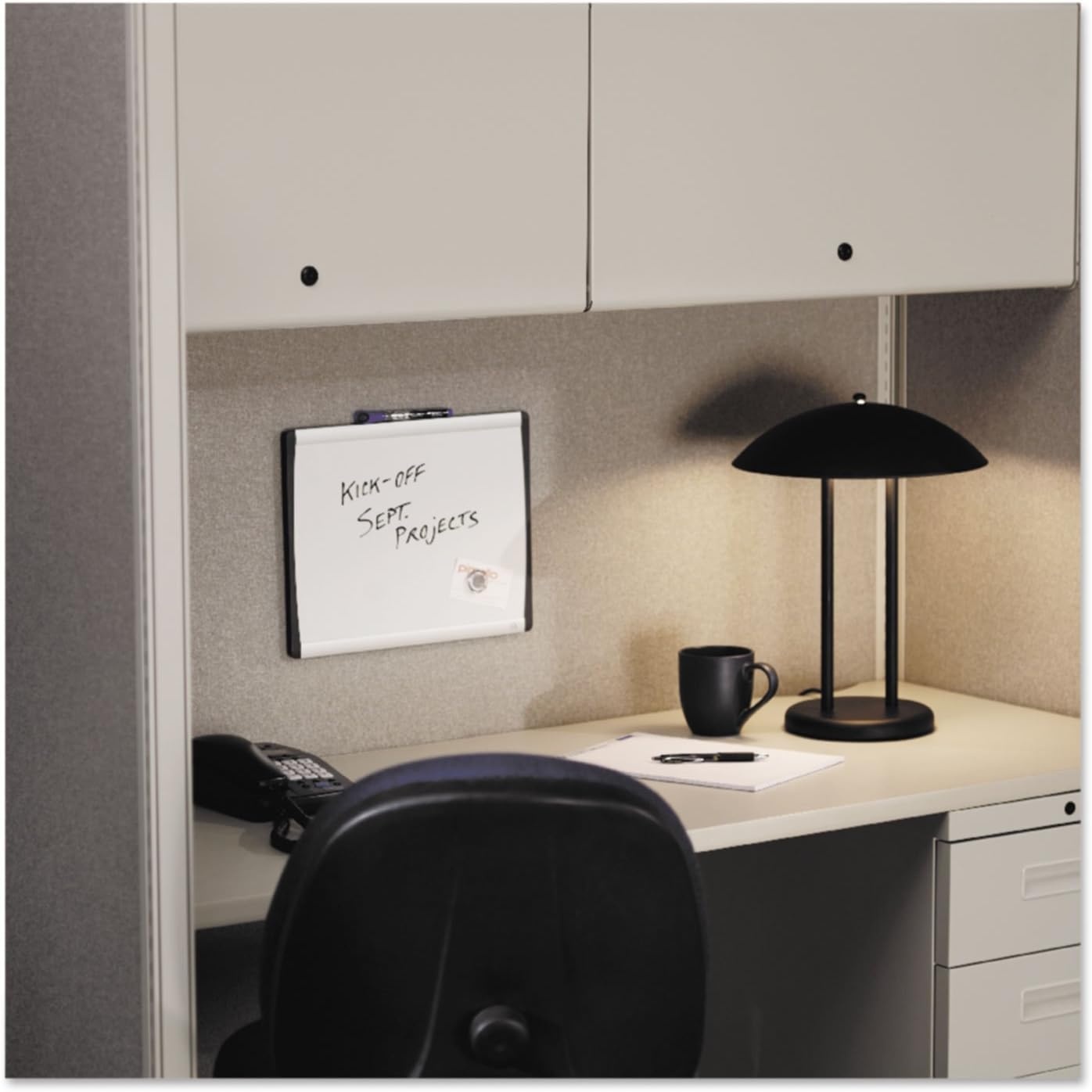 image:imageQuartet Bulletin Board 30 x 18 Corkboard Cubicle Arc Aluminum Frame ARCB301824W x 11H