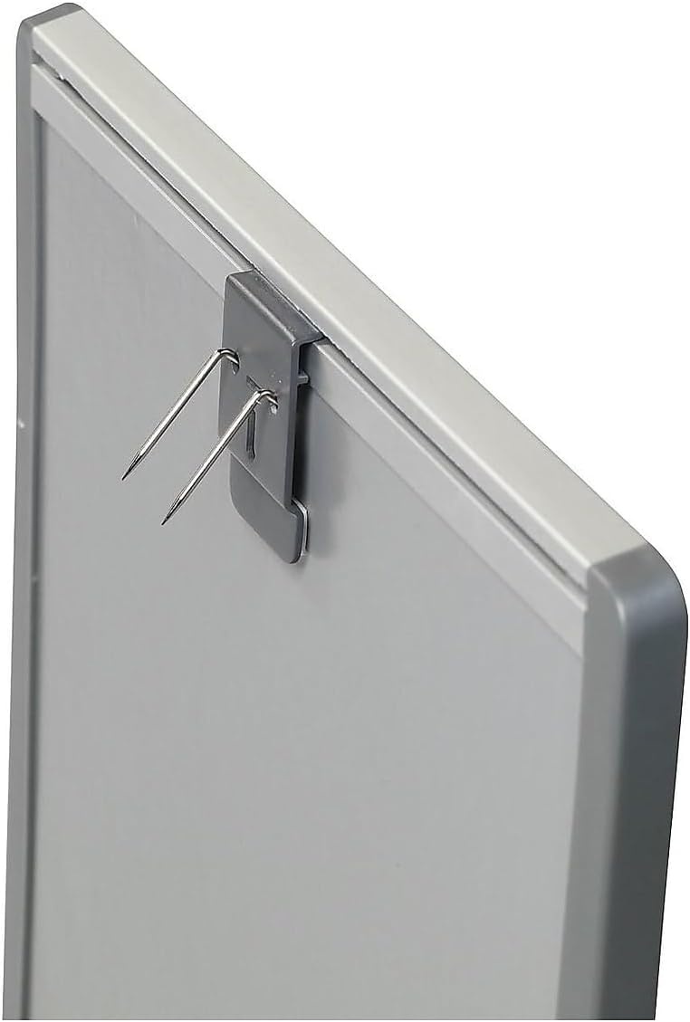 image:imageQuartet Bulletin Board 30 x 18 Corkboard Cubicle Arc Aluminum Frame ARCB301824W x 14H