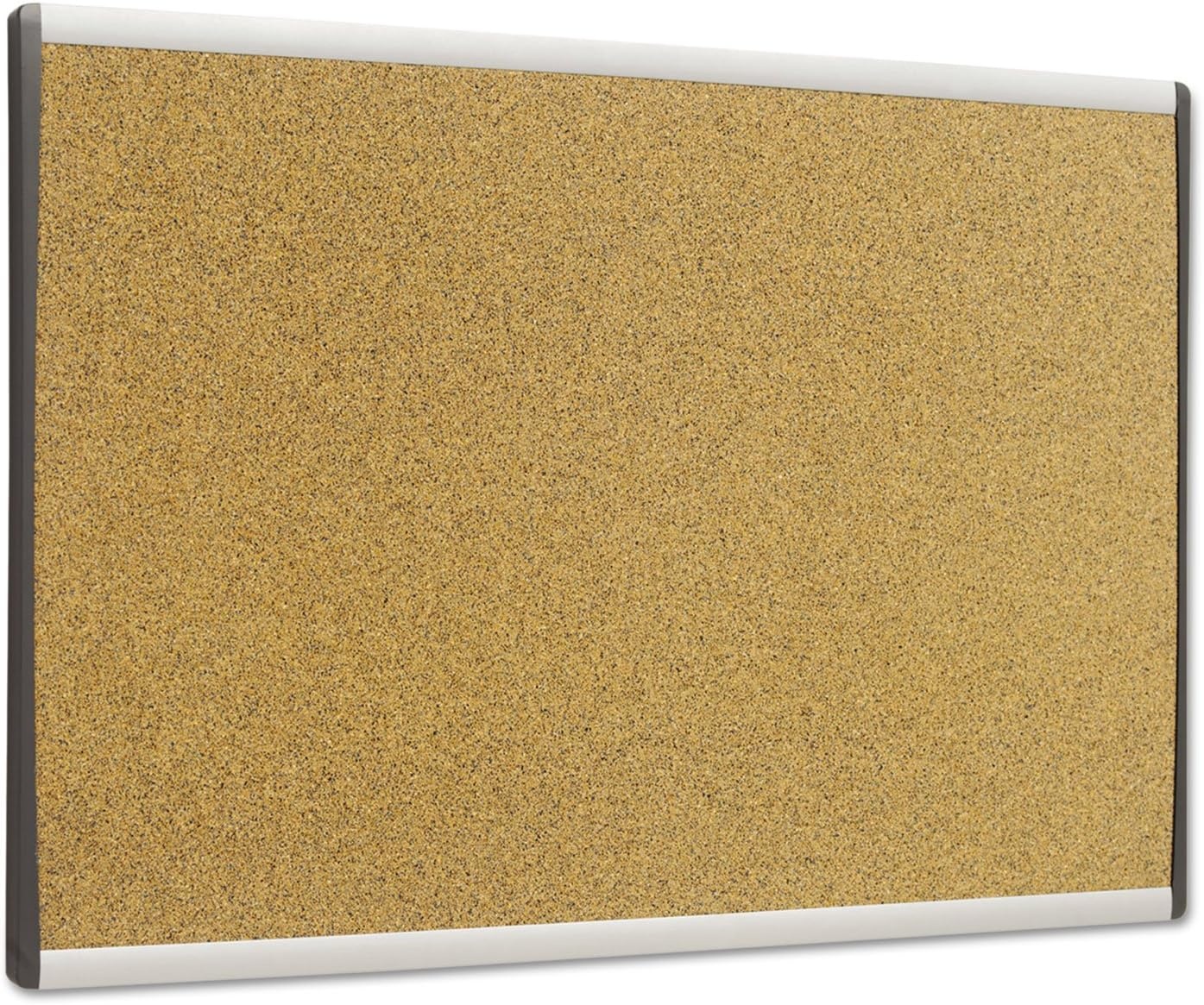 image:imageQuartet Bulletin Board 30 x 18 Corkboard Cubicle Arc Aluminum Frame ARCB301824W x 14H