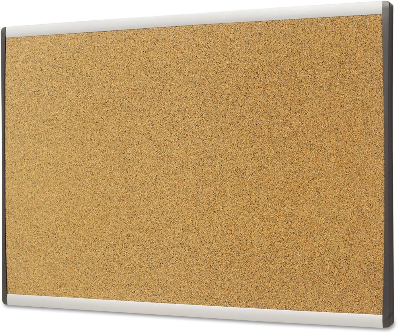 image:imageQuartet Bulletin Board 30 x 18 Corkboard Cubicle Arc Aluminum Frame ARCB301824W x 14H