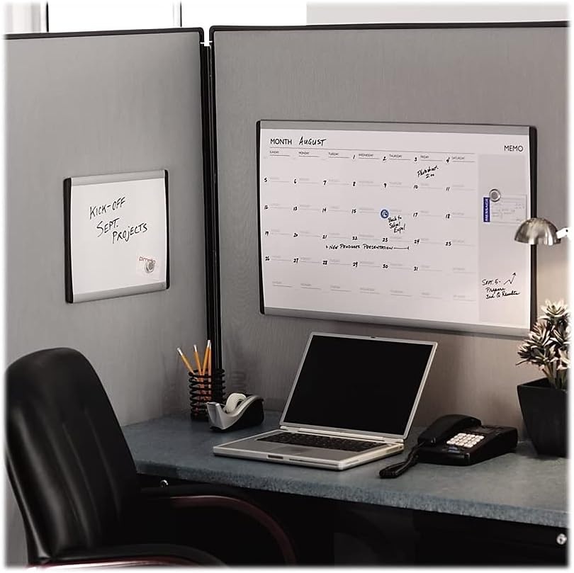 image:imageQuartet Bulletin Board 30 x 18 Corkboard Cubicle Arc Aluminum Frame ARCB301830W x 18H