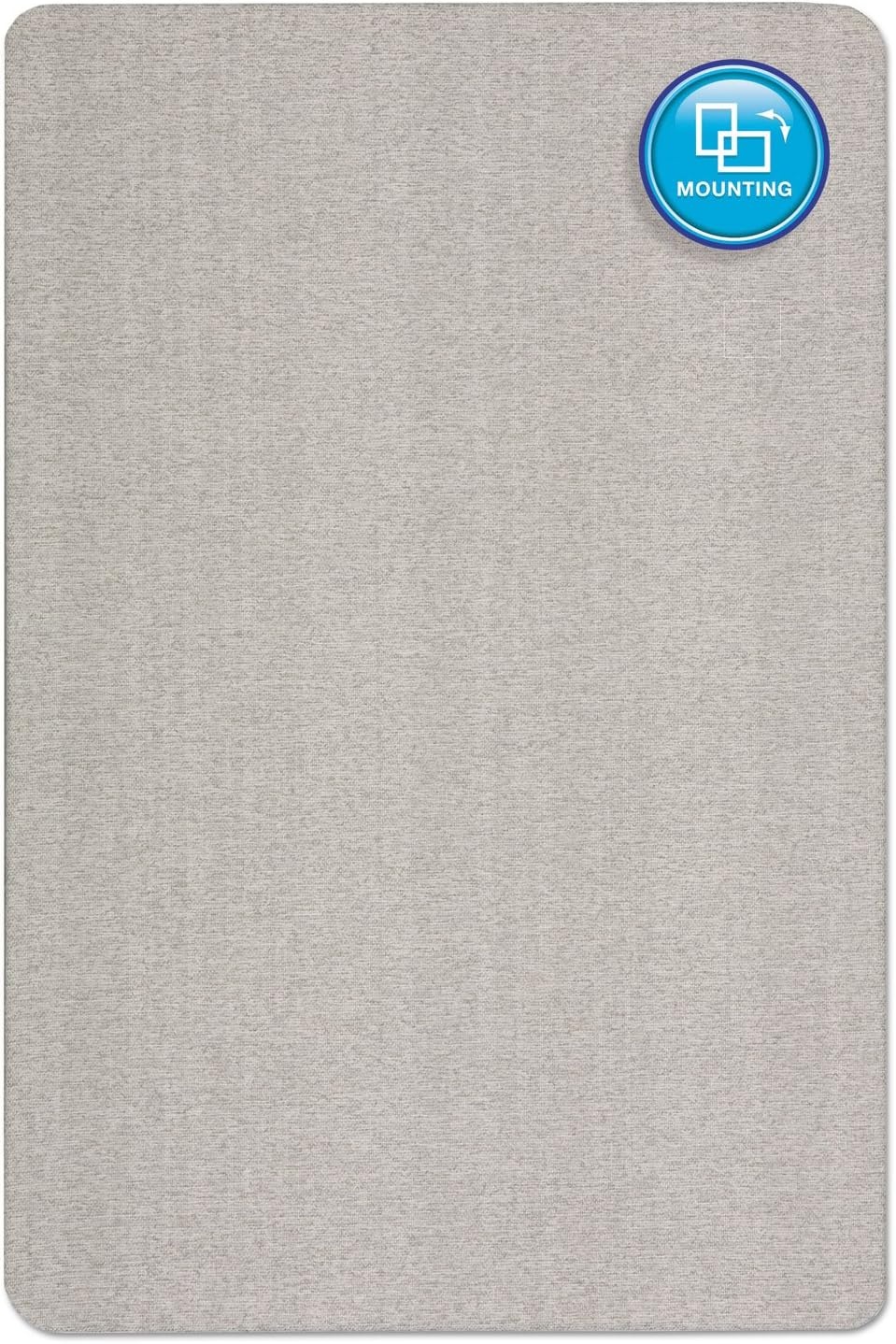 image:imageQuartet Bulletin Board 36W x 24H Fabric Cork Board Alternative for Office School or Home Dcor Gray 7683GGray