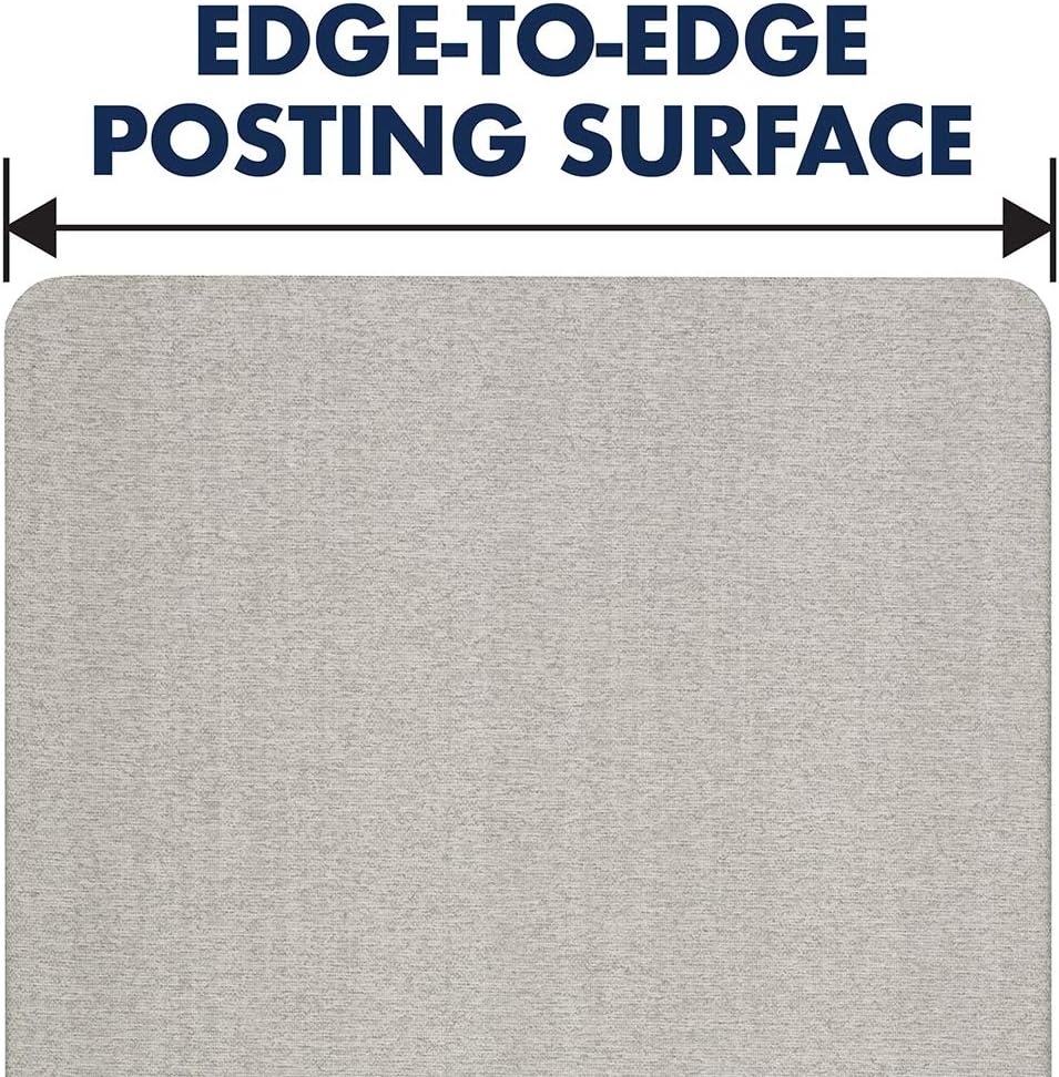 image:imageQuartet Bulletin Board 36W x 24H Fabric Cork Board Alternative for Office School or Home Dcor Gray 7683GGray