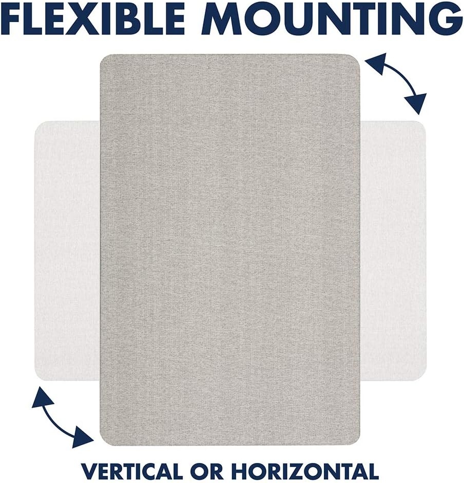 image:imageQuartet Bulletin Board 36W x 24H Fabric Cork Board Alternative for Office School or Home Dcor Gray 7683GGray