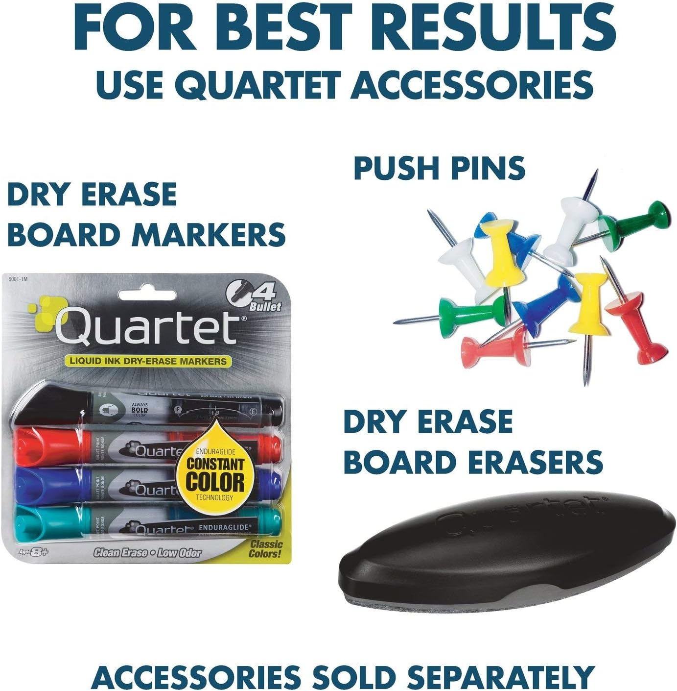 image:imageQuartet Combination Whiteboard amp Corkboard 3 x 2 Combo White Board amp Cork Board Oak Finish Frame S553Black Frame