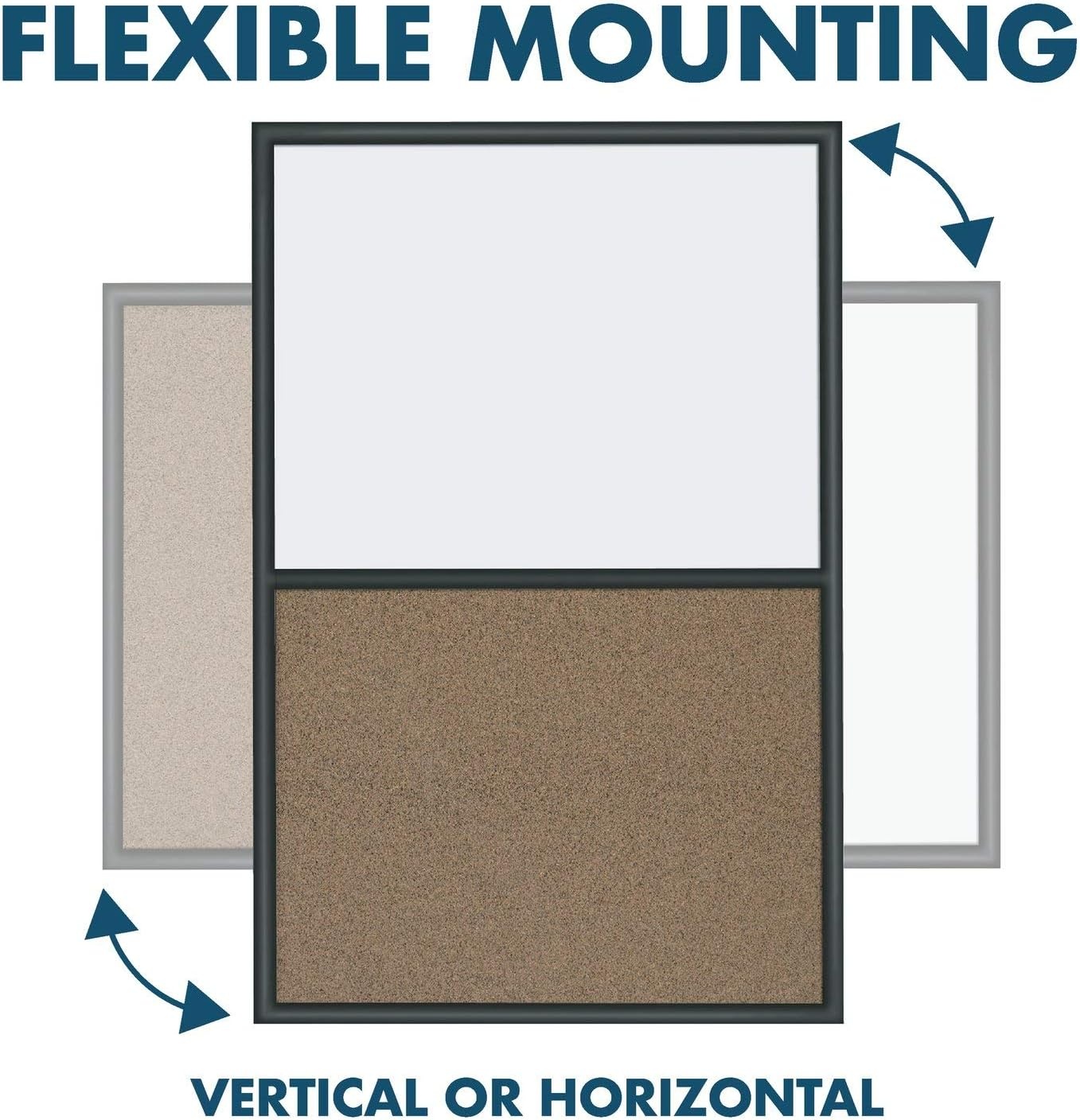 image:imageQuartet Combination Whiteboard amp Corkboard 3 x 2 Combo White Board amp Cork Board Oak Finish Frame S553Black Frame