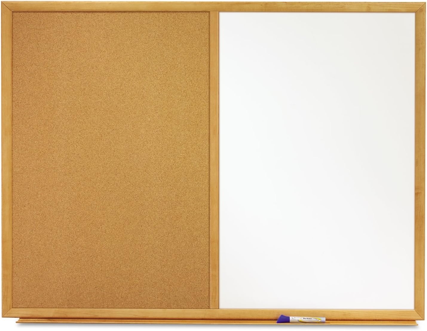 image:imageQuartet Combination Whiteboard amp Corkboard 3 x 2 Combo White Board amp Cork Board Oak Finish Frame S553Oak Finish Frame