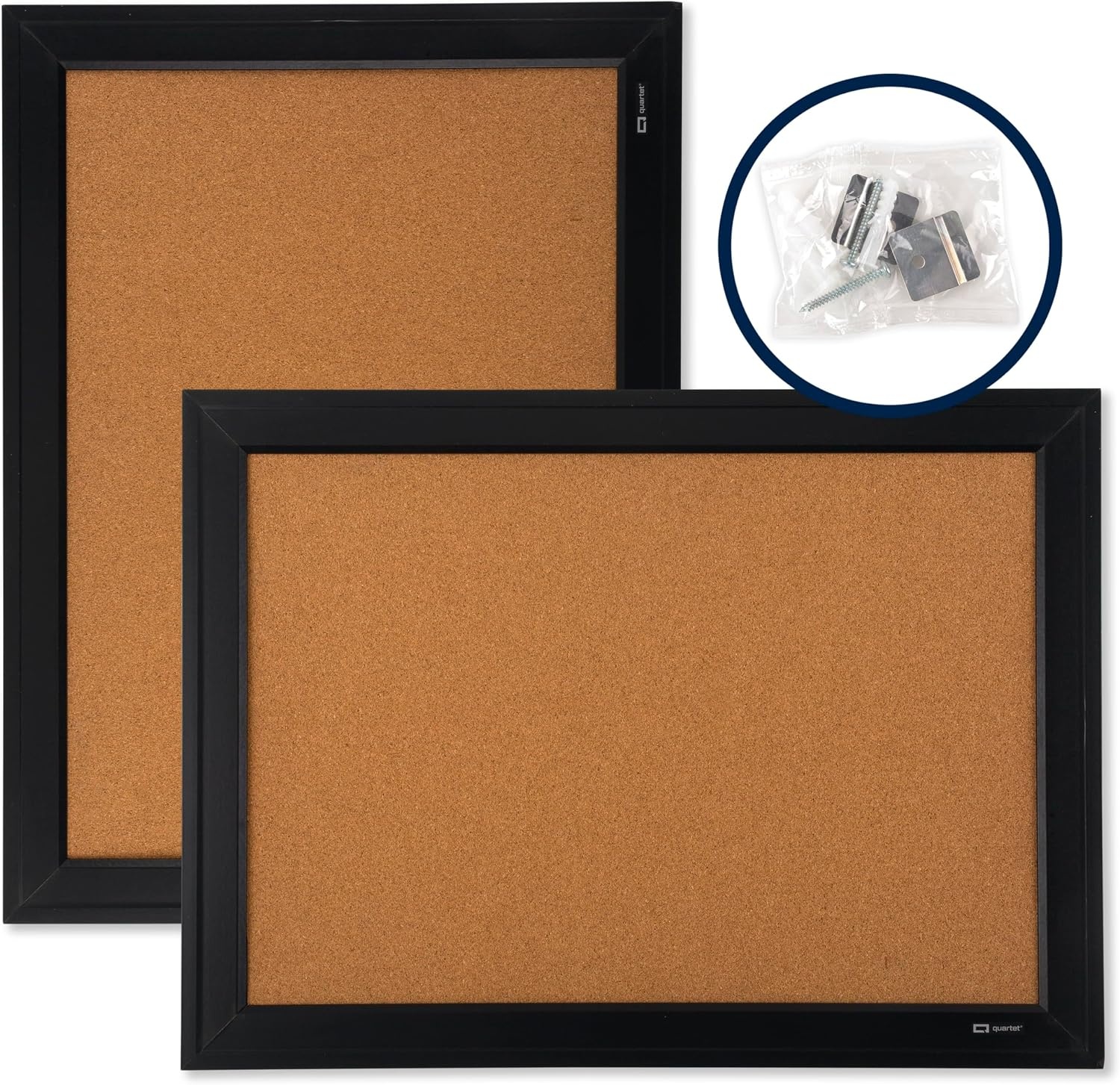 image:imageQuartet Cork Board Bulletin Board 17 x 23 Framed Corkboard Black Frame Decorative Hanging Pin Board Perfect for Office amp Home Decor Home School Message Board or Vision Board 7928123 x 17