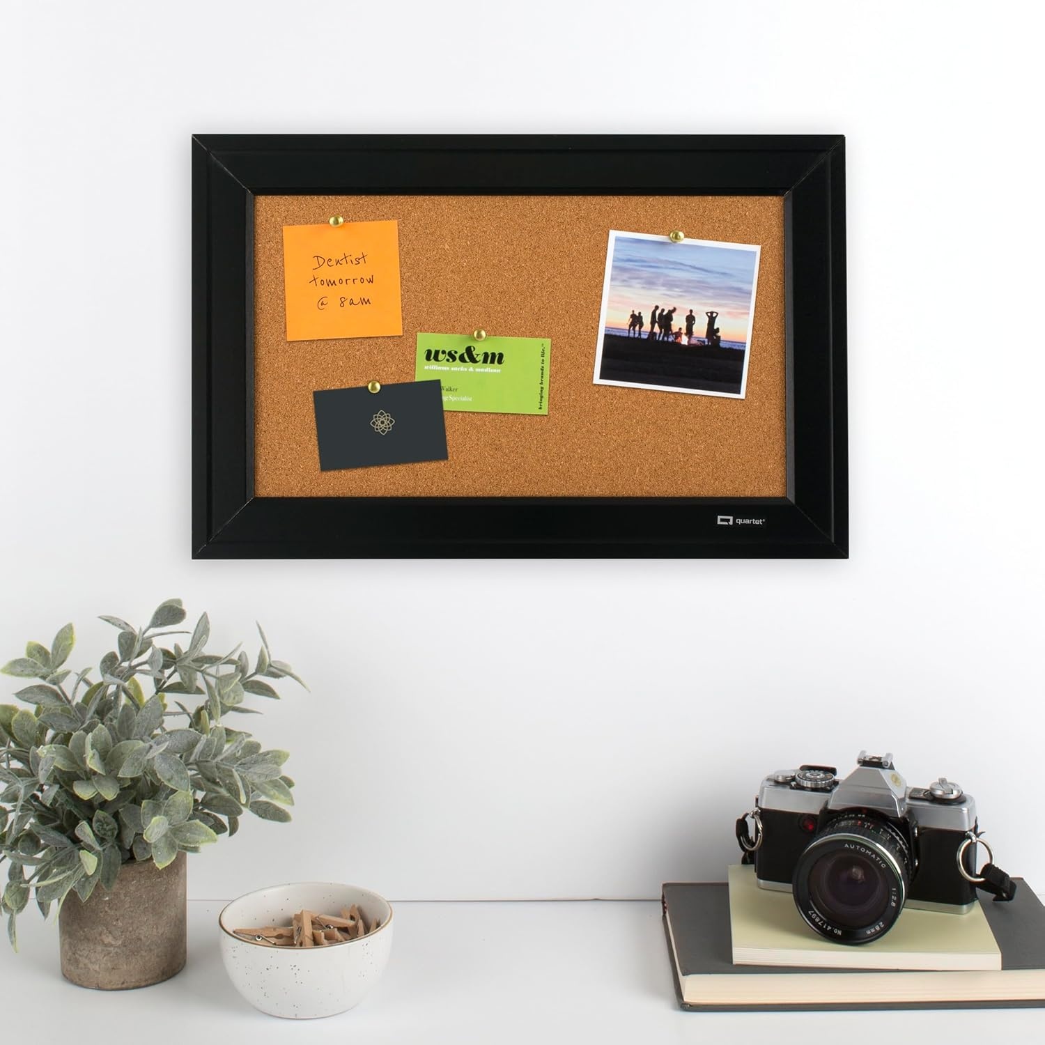 image:imageQuartet Cork Board Bulletin Board 17 x 23 Framed Corkboard Black Frame Decorative Hanging Pin Board Perfect for Office amp Home Decor Home School Message Board or Vision Board 7928111 x 17 Pack of 4