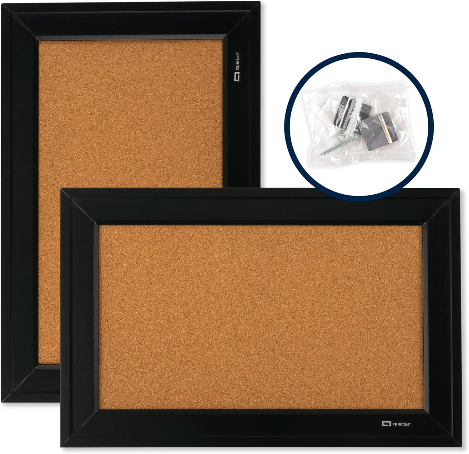 image:imageQuartet Cork Board Bulletin Board 17 x 23 Framed Corkboard Black Frame Decorative Hanging Pin Board Perfect for Office amp Home Decor Home School Message Board or Vision Board 7928111 x 17
