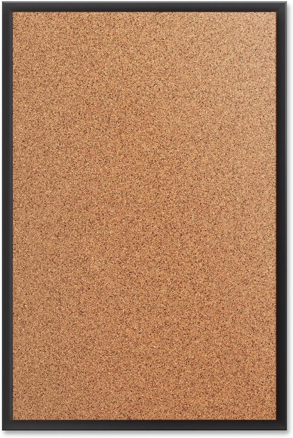 image:imageQuartet Cork Bulletin Board 24W x 18H Pin Board Black Aluminum Frame 2301BBlack