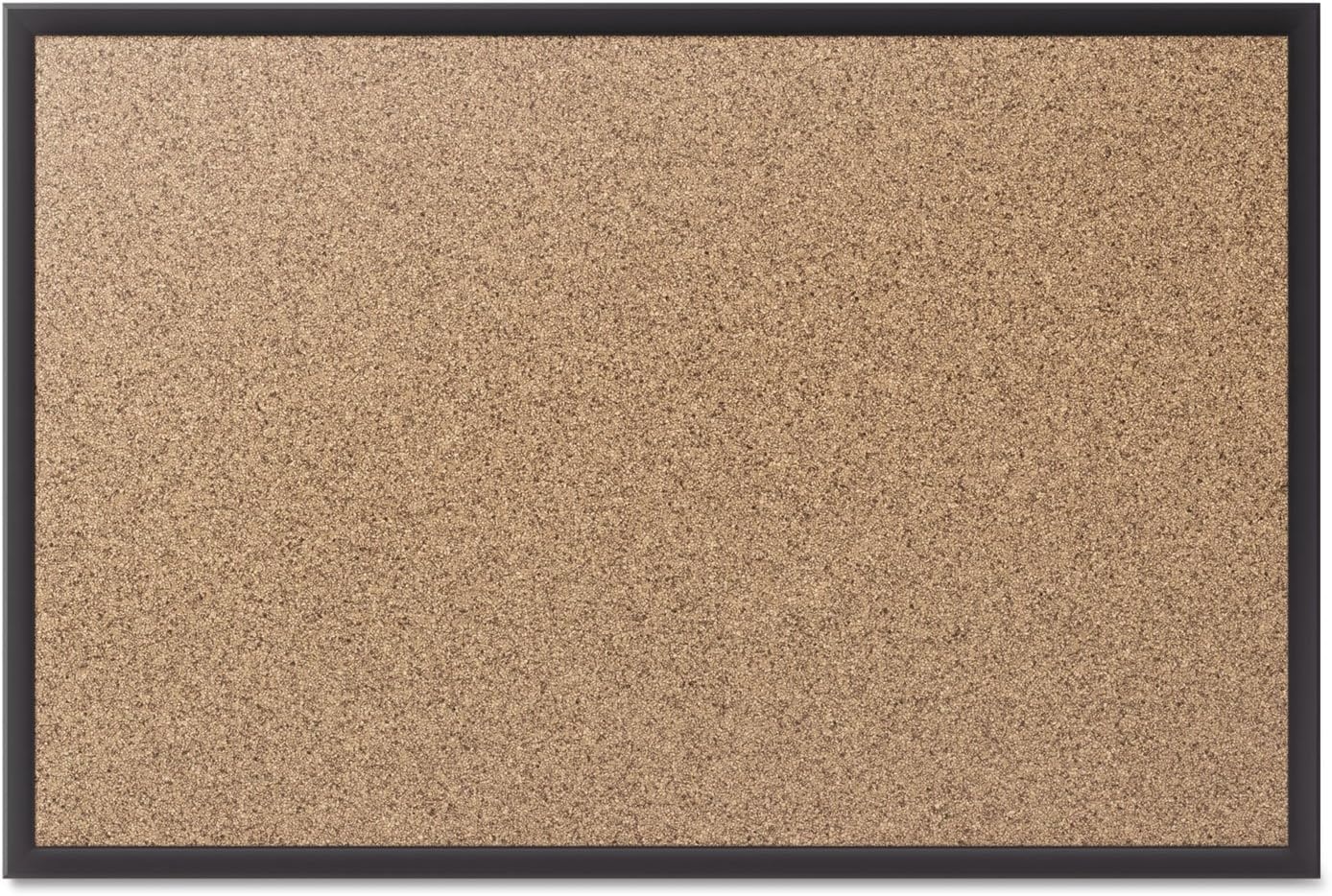 image:imageQuartet Cork Bulletin Board 24W x 18H Pin Board Black Aluminum Frame 2301BBlack