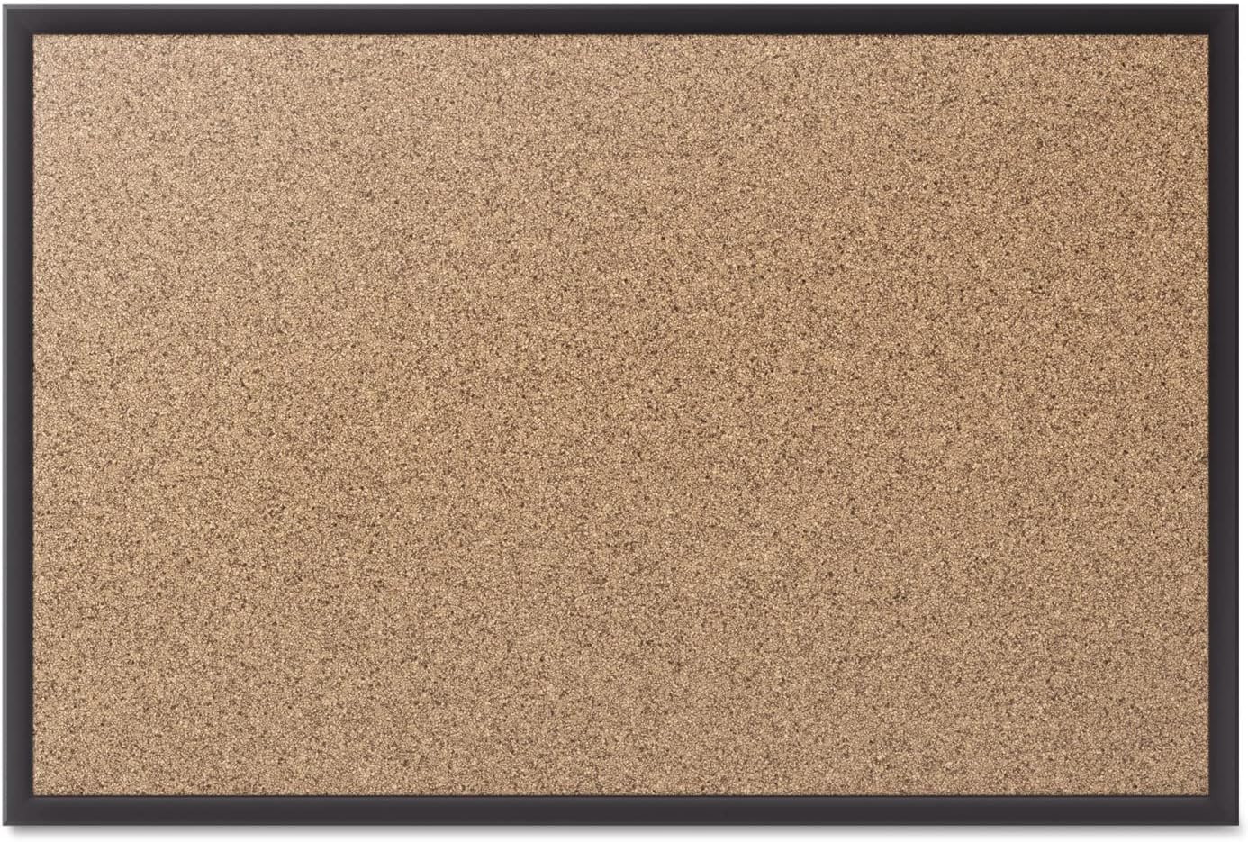 image:imageQuartet Cork Bulletin Board 24W x 18H Pin Board Black Aluminum Frame 2301BBlack