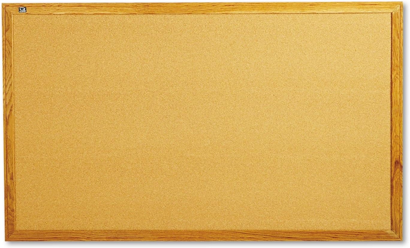 image:imageQuartet Cork Bulletin Board 24W x 18H Pin Board Black Aluminum Frame 2301BOak