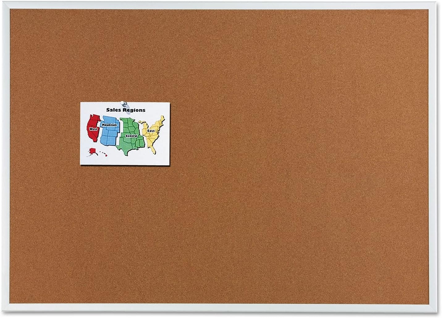 image:imageQuartet Cork Bulletin Board 24W x 18H Pin Board Black Aluminum Frame 2301BSilver
