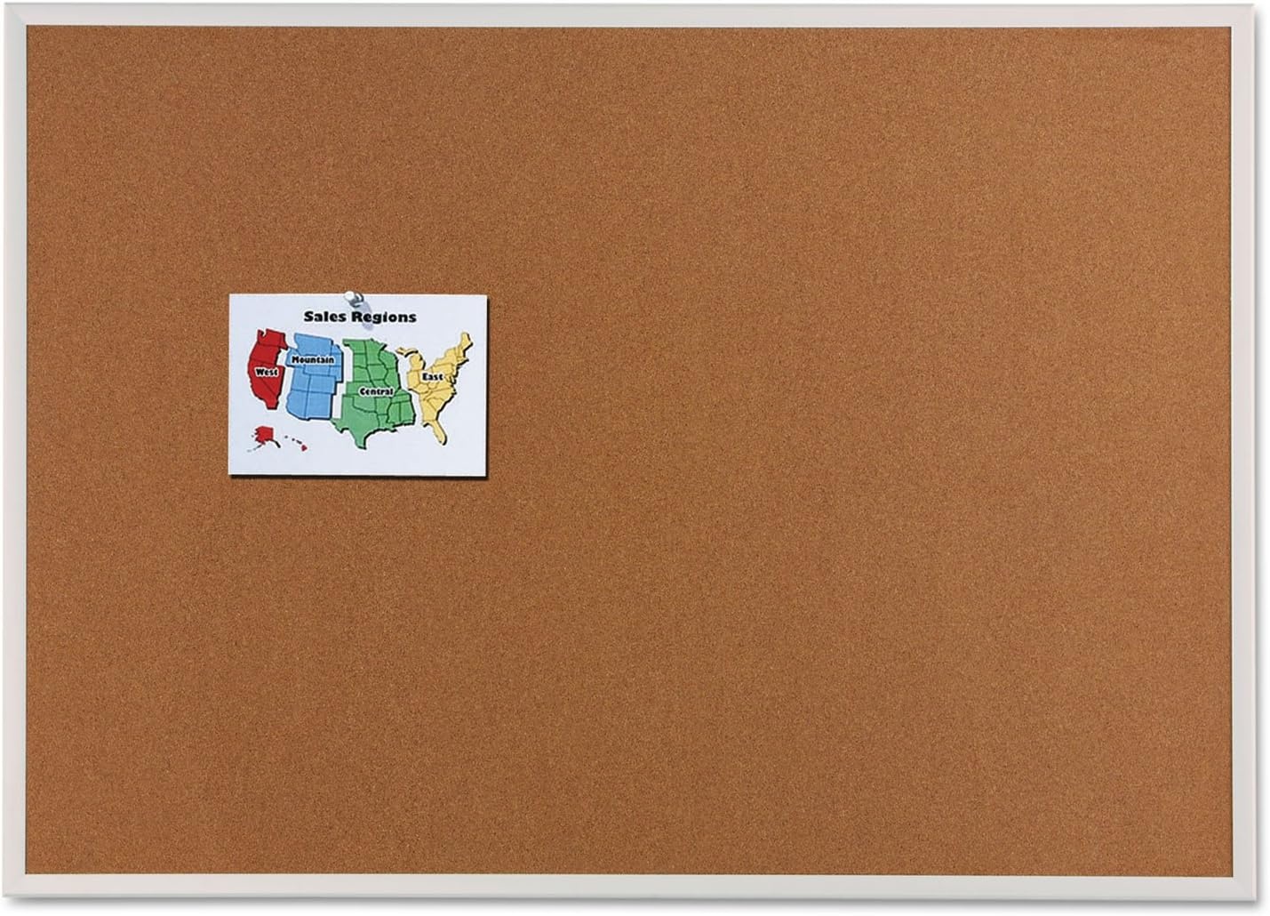 image:imageQuartet Cork Bulletin Board 24W x 18H Pin Board Black Aluminum Frame 2301BSilver