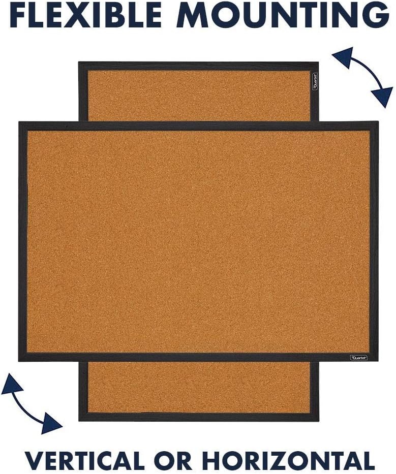 image:imageQuartet Cork Bulletin Board Framed Corkboard 2 x 3 Black Frame Message Board Vision Board MWDB2436BKBlack Frame