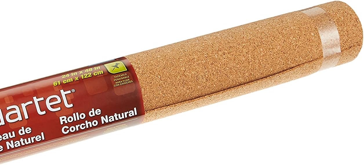 image:imageQuartet Cork Rolls Strips 24 x 48 inches Corkboard Bulletin Board Natural 1 Roll 10324 x 48