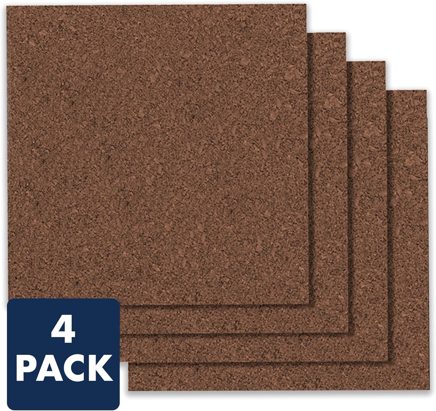 image:imageQuartet Cork Tiles Bulletin Board Cork Panels 12 x 12 x 316 Natural 4 Pack 102Dark