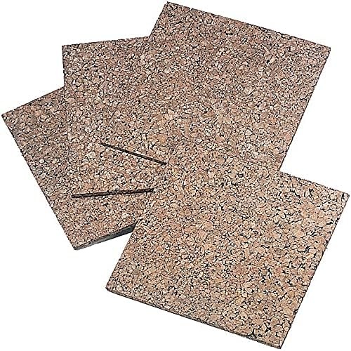 image:imageQuartet Cork Tiles Bulletin Board Cork Panels 12 x 12 x 316 Natural 4 Pack 102Natural