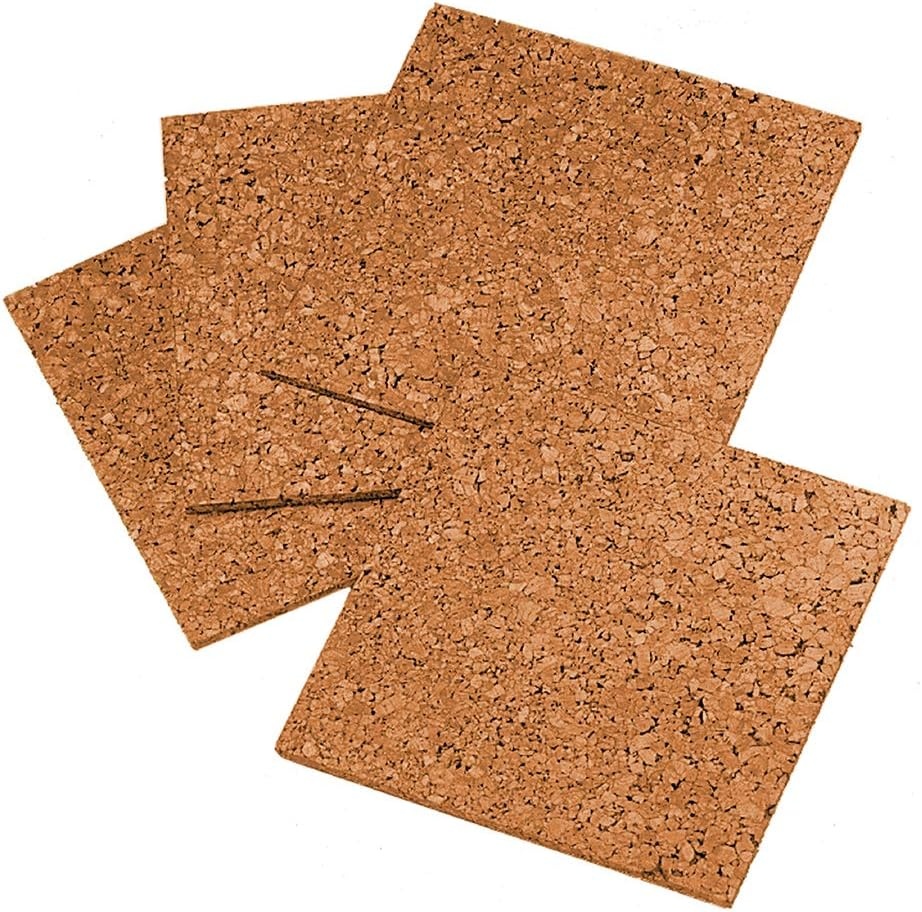 image:imageQuartet Cork Tiles Bulletin Board Cork Panels 12 x 12 x 316 Natural 4 Pack 102Natural