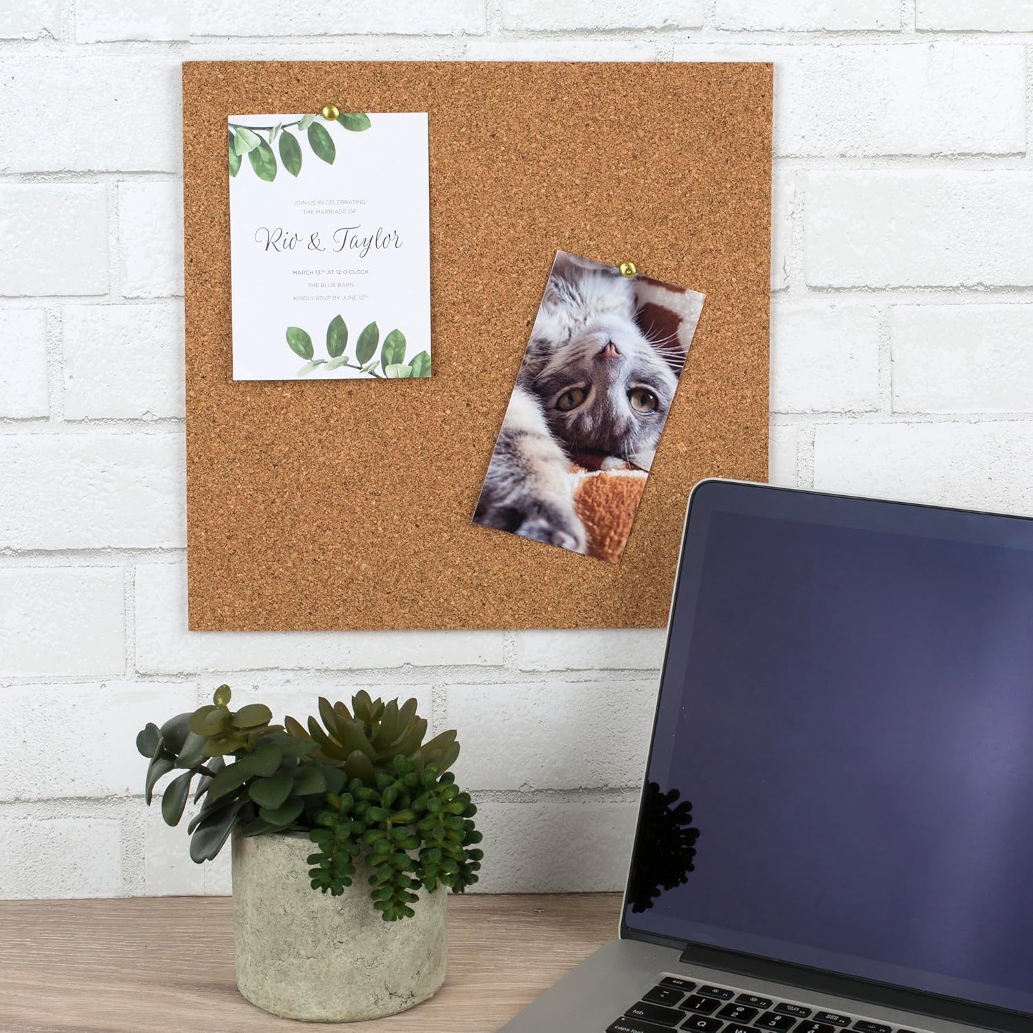 image:imageQuartet Cork Tiles Bulletin Board Cork Panels 12 x 12 x 316 Natural 4 Pack 102Natural