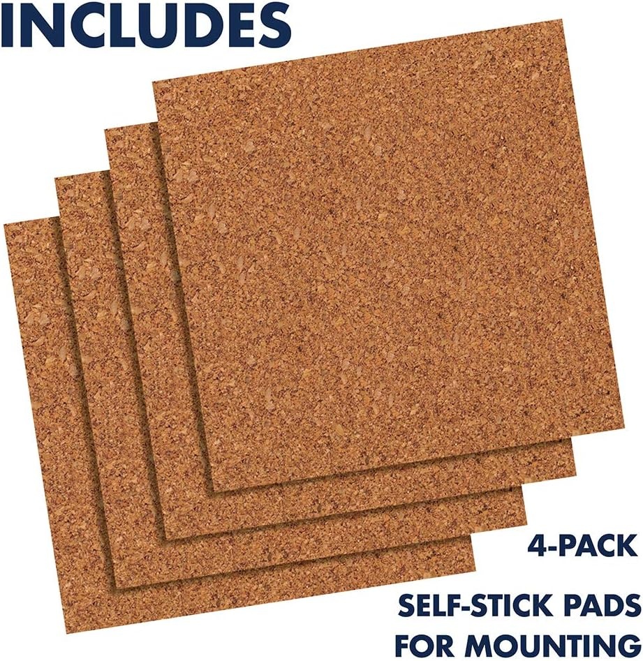 image:imageQuartet Cork Tiles Bulletin Board Cork Panels 12 x 12 x 316 Natural 4 Pack 102Natural