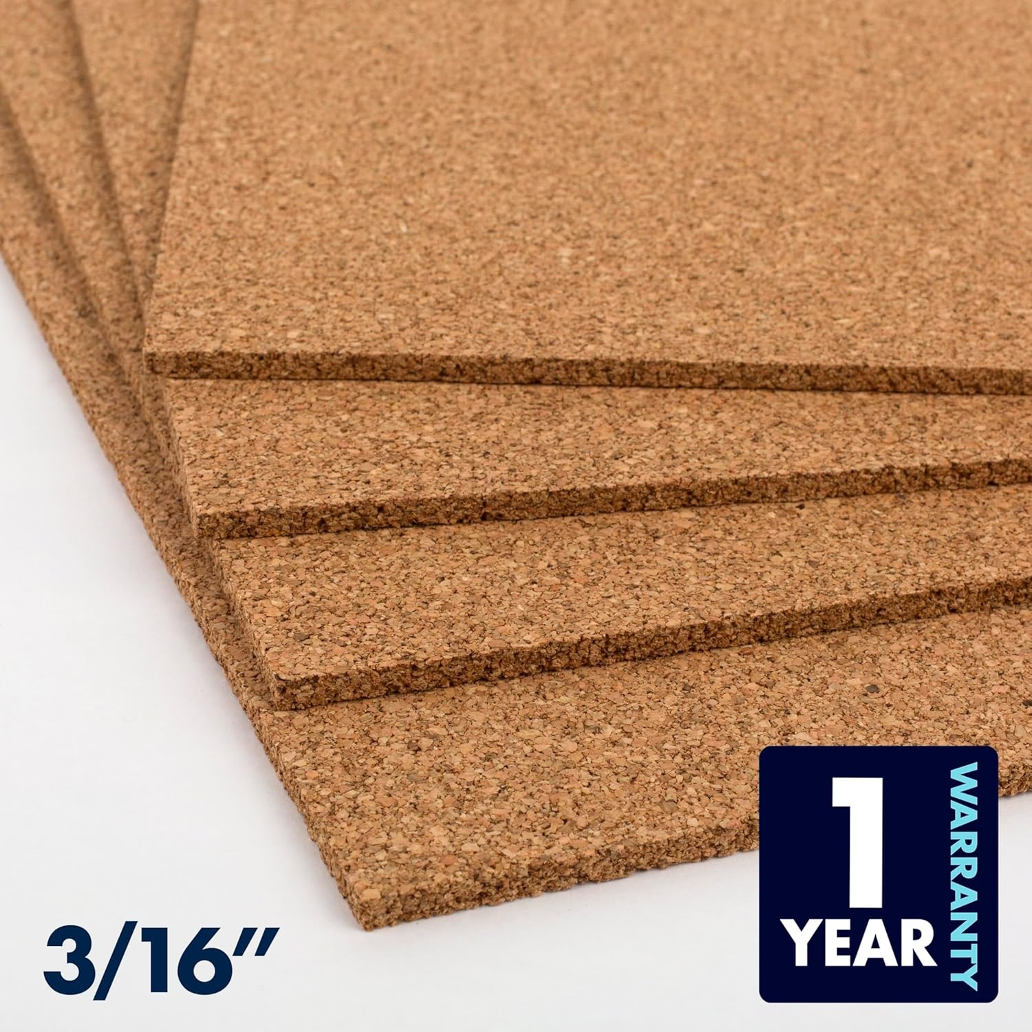 image:imageQuartet Cork Tiles Bulletin Board Cork Panels 12 x 12 x 316 Natural 8 Pack 108