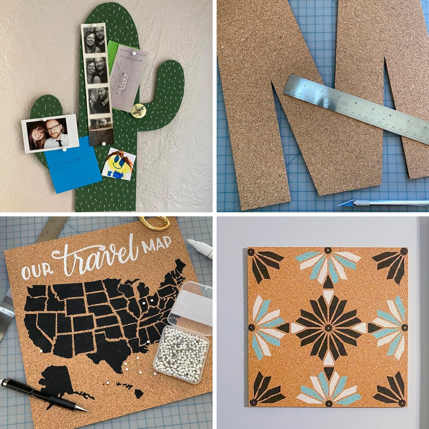 image:imageQuartet Cork Tiles Bulletin Board Cork Panels 12 x 12 x 316 Natural 8 Pack 108