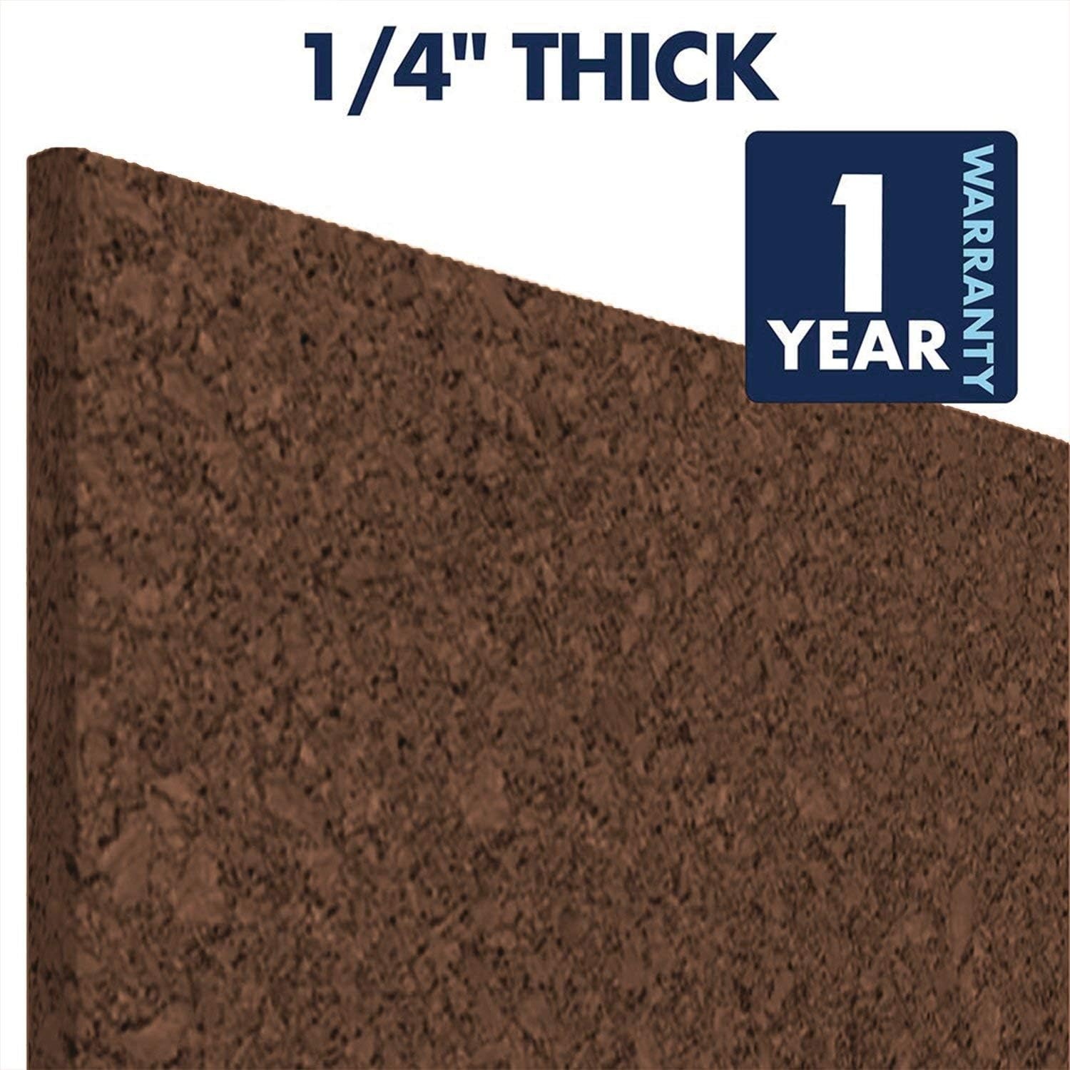 image:imageQuartet Cork Tiles Bulletin Board Cork Panels 12 x 12 x 38 Dark Brown 4 Pack 15050Q6 x 6