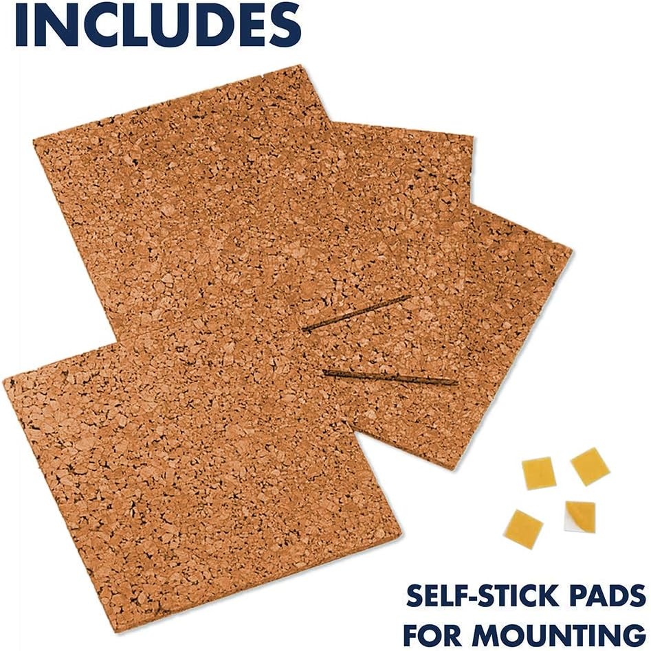 image:imageQuartet Cork Tiles Cork Board 12 x 12 Corkboard Wall Bulletin Boards Natural 80 Pack 108
