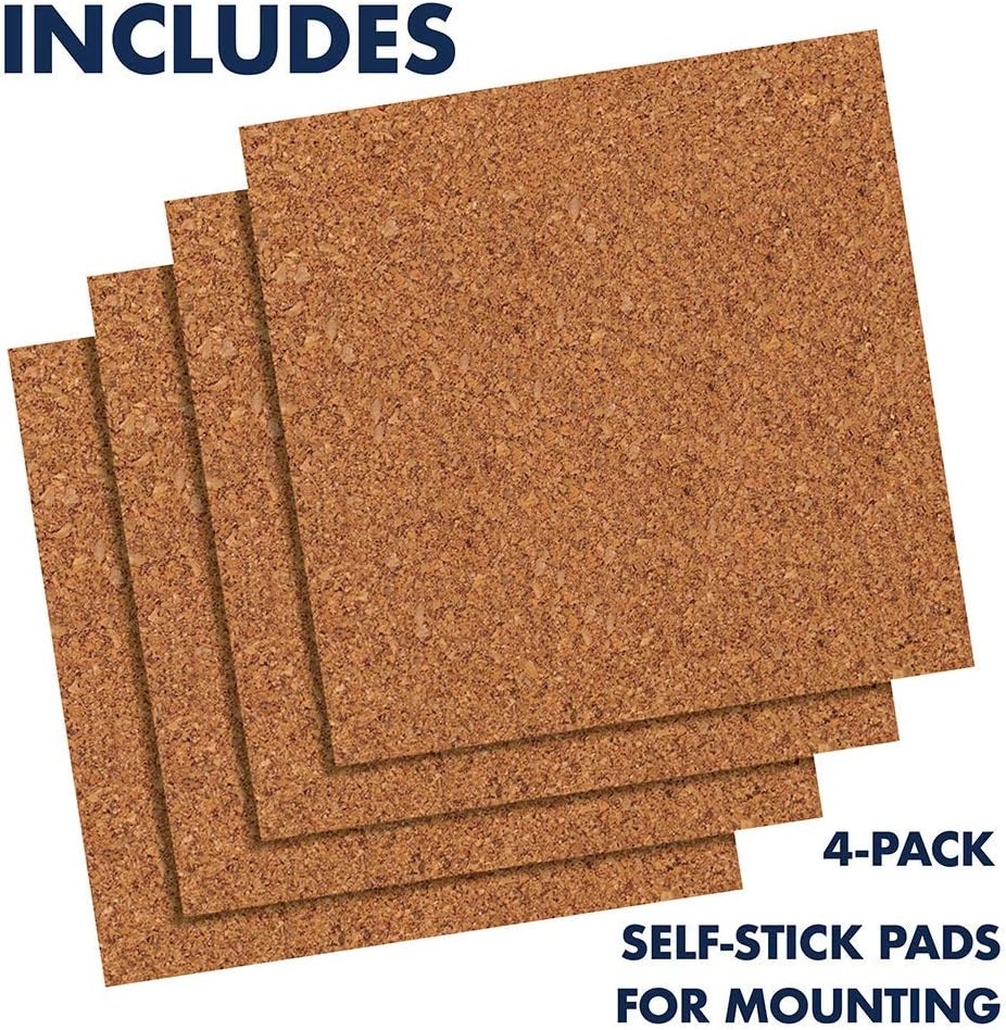 image:imageQuartet Cork Tiles Corkboard 12 x 12 Cork Board Frameless Natural 4 Pack 102