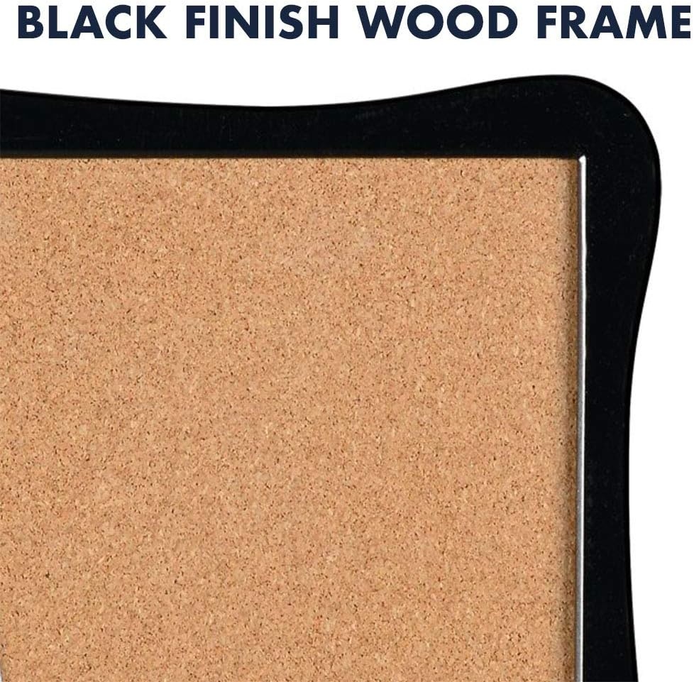 image:imageQuartet Corkboard Framed Bulletin Board 14 x 14 inches Cork Board Home Organization Black Frame 50722Cork Bulletin Board