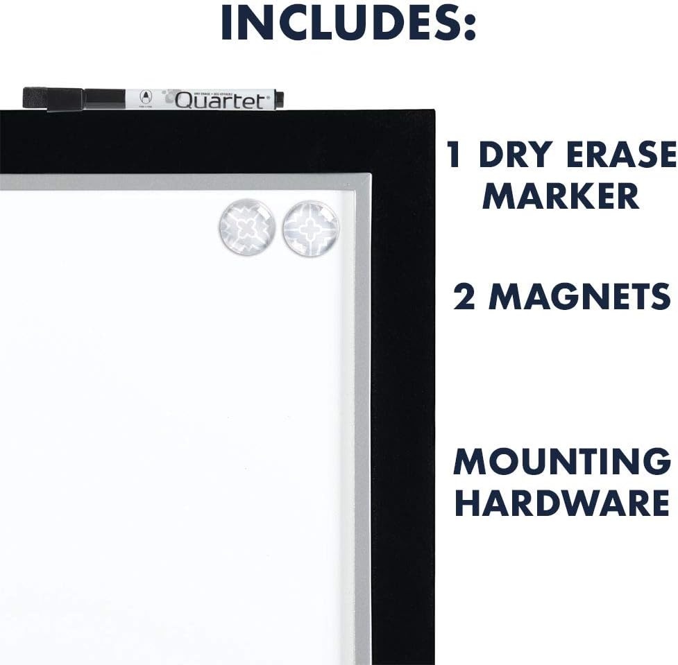 image:imageQuartet Corkboard Framed Bulletin Board 14 x 14 inches Cork Board Home Organization Black Frame 50722Dry Erase Board