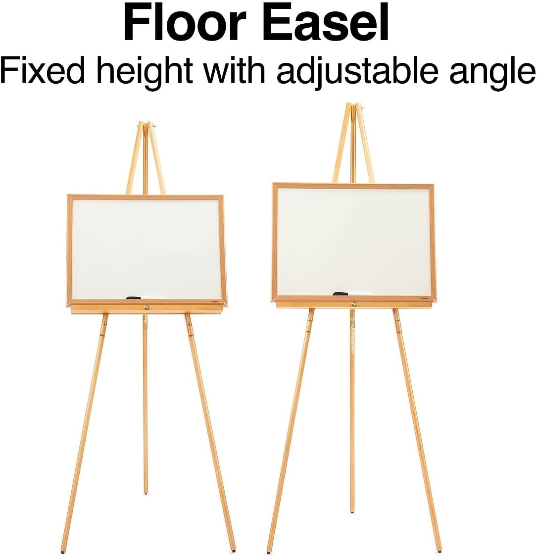 image:imageQuartet Display Easel Hardwood 64 Tall 24 Display Ledge 30 Lbs Max Weight Natural Oak Finish 41EL