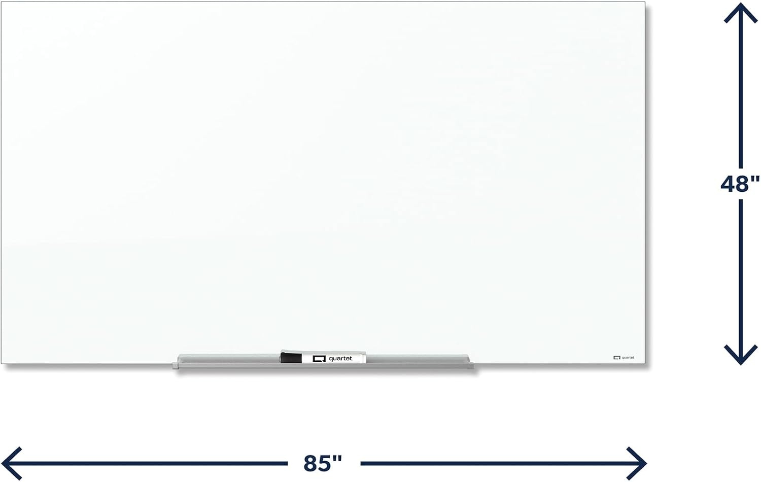 image:imageQuartet Dry Erase Board 50 x 28 Glass Magnetic Whiteboard Wide Format Horizontal White Board InvisaMount White G5028IMW85W x 48H