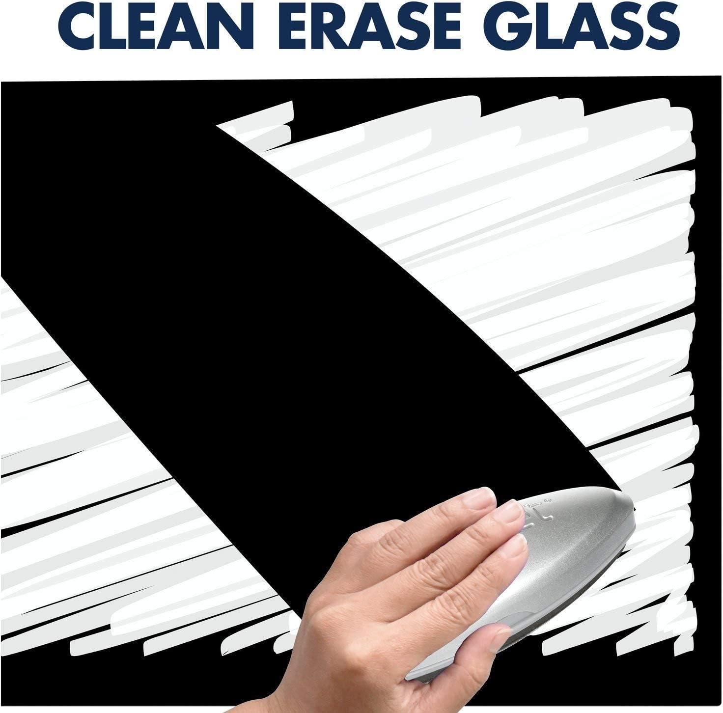 image:imageQuartet Dry Erase Board 85 x 48 Glass Magnetic Whiteboard Wide Format Horizontal Board InvisaMount Black G8548IMBBlack