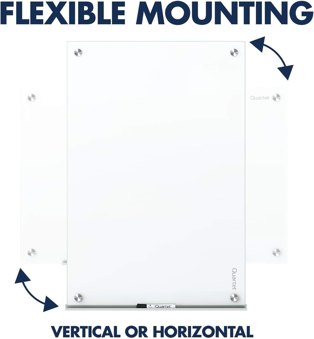 image:imageQuartet Dry Erase Board Magnetic Whiteboard 36 x 24 Glass Board for Wall Infinity Brilliance White G23624W36W x 24H