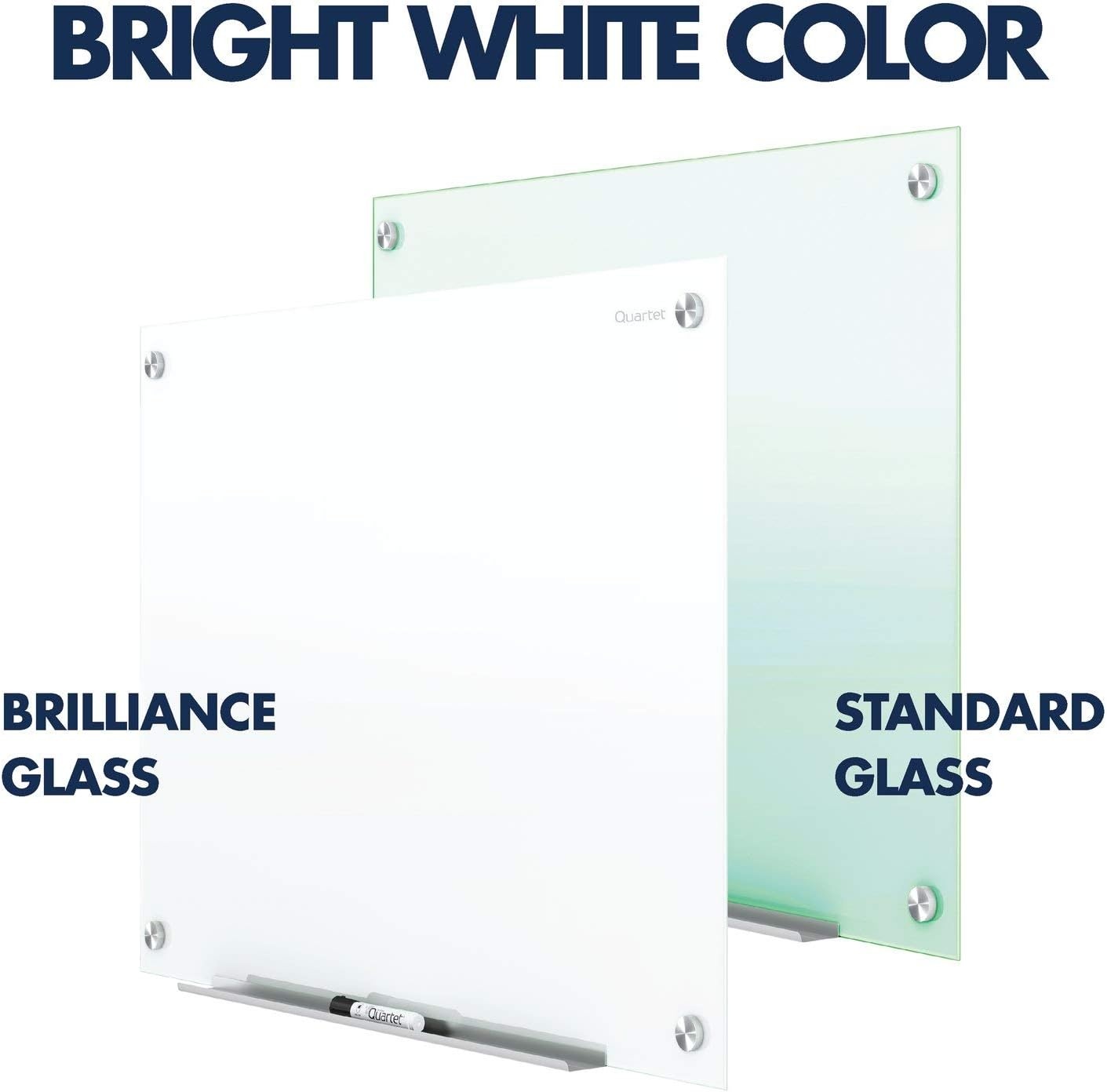image:imageQuartet Dry Erase Board Magnetic Whiteboard 36 x 24 Glass Board for Wall Infinity Brilliance White G23624W48 x 48