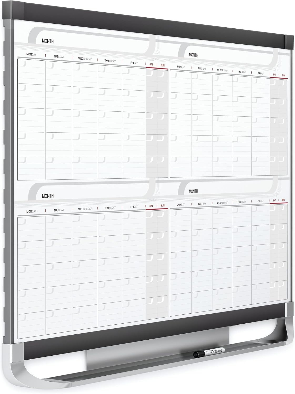 image:imageQuartet Dry Erase Calendar Board Magnetic Whiteboard Planner 3 x 2 4 Months Total Erase Surface Prestige 2 4MCP23P2