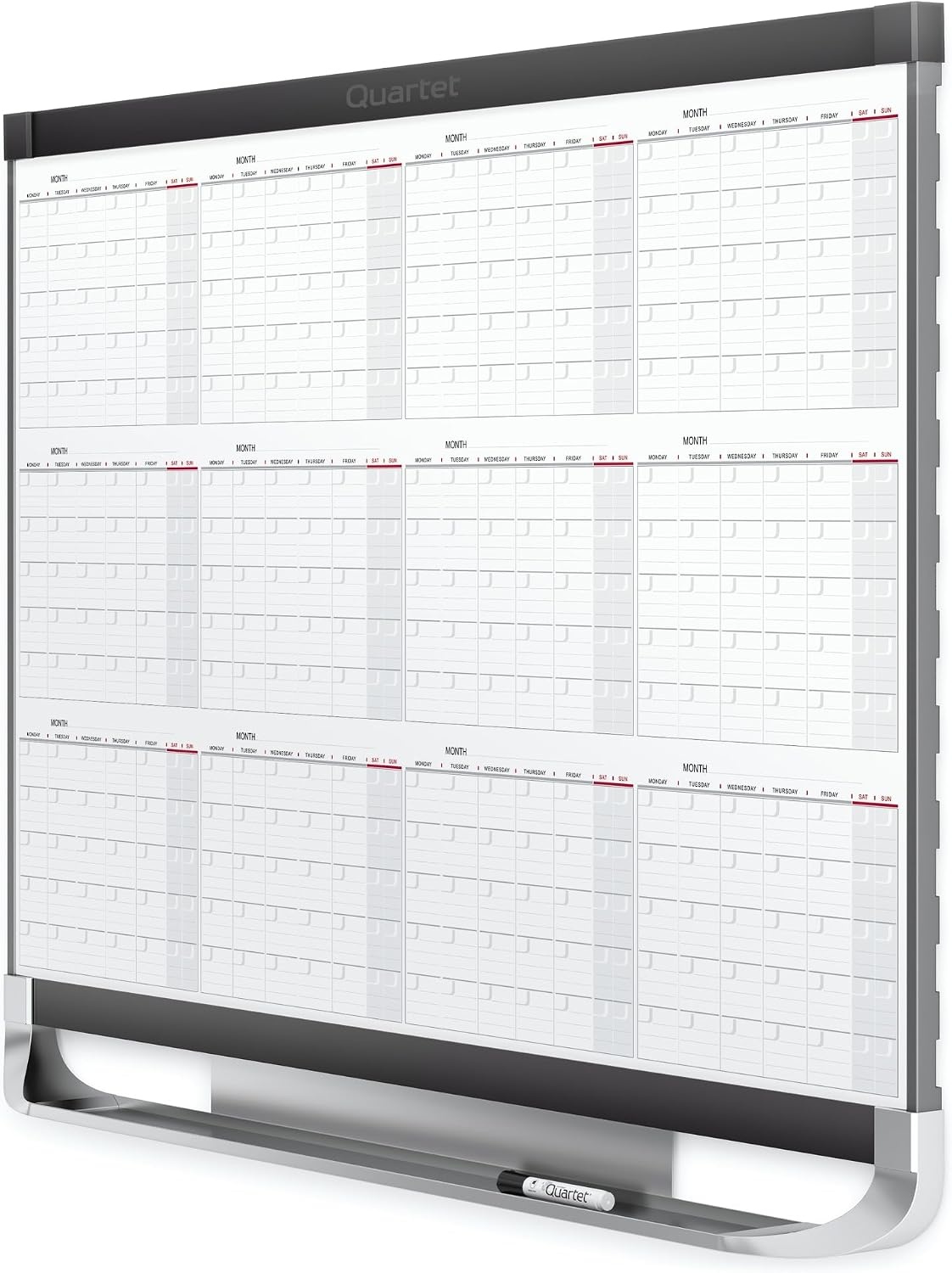 image:imageQuartet Dry Erase Calendar Board Planner Magnetic Whiteboard 3 x 2 Total Erase Surface Prestige 2 12MCP23P2