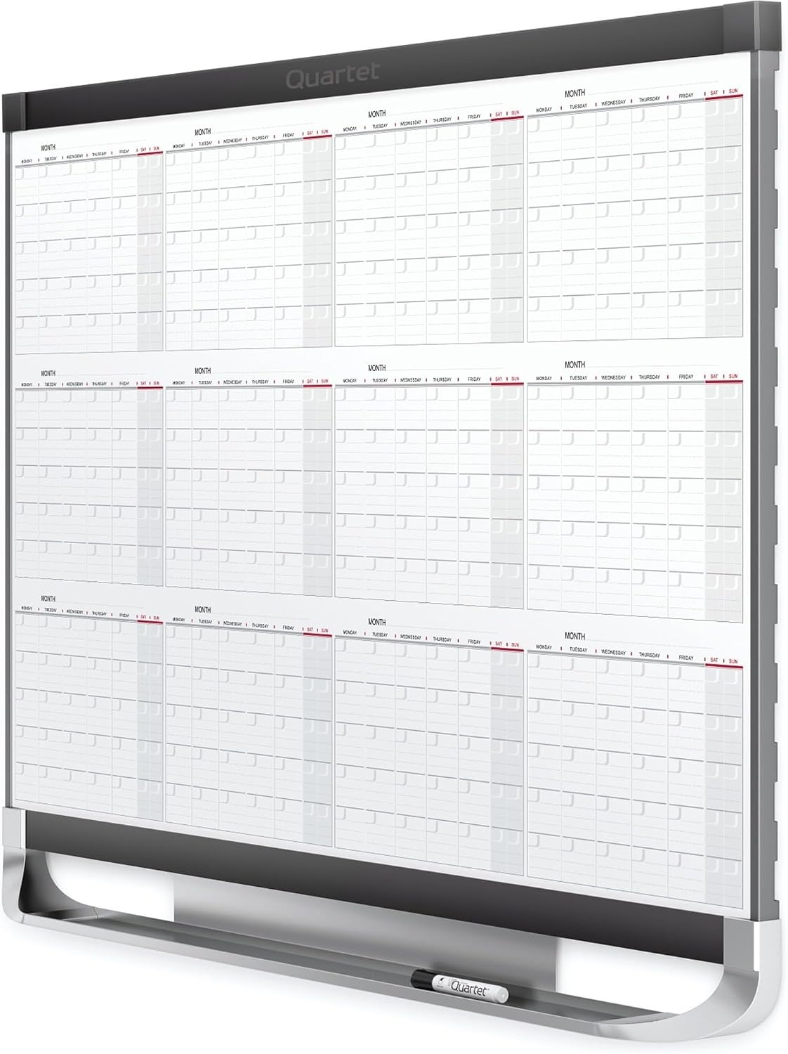 image:imageQuartet Dry Erase Calendar Board Planner Magnetic Whiteboard 3 x 2 Total Erase Surface Prestige 2 12MCP23P2