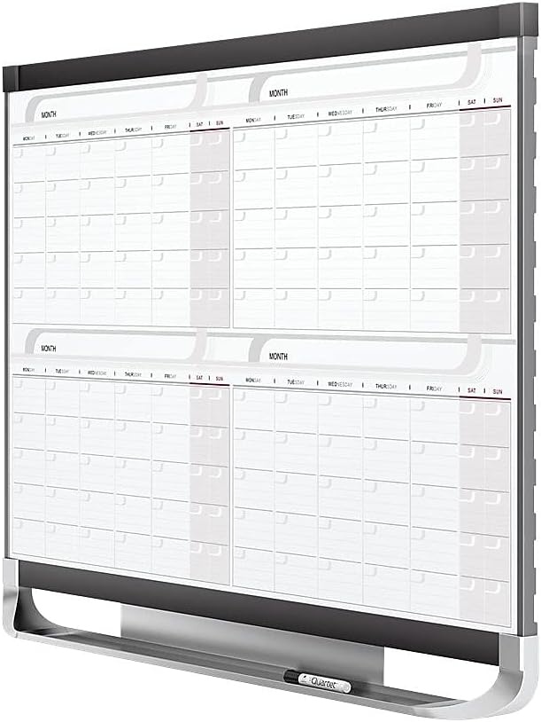 image:imageQuartet Dry Erase Calendar Board Planner Magnetic Whiteboard 3 x 2 Yearly Total Erase Surface Prestige 2 CP32P24 Months