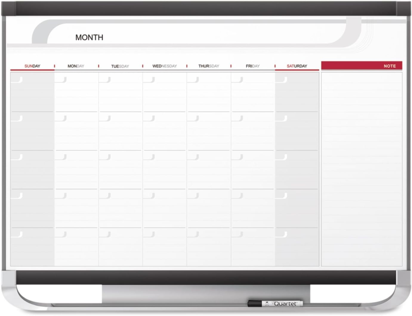 image:imageQuartet Dry Erase Calendar Board Planner Magnetic Whiteboard 3 x 2 Yearly Total Erase Surface Prestige 2 CP32P2Monthly
