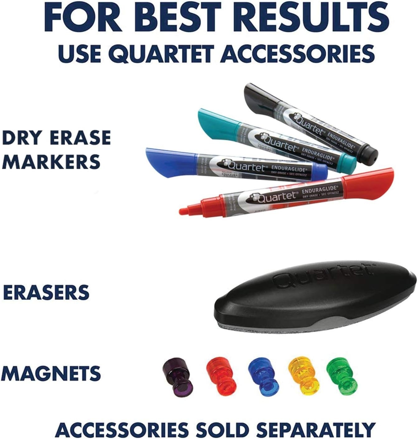 image:imageQuartet Dry Erase Magnetic White Board 48W x 36H Porcelain Whiteboard Silver Aluminum Frame PPA30448W x 36H